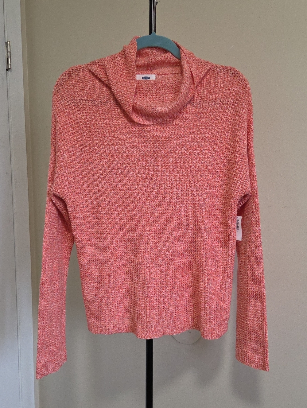 Nwt Old Navy Cotton Blend  Coral Cowl Neck Sweater